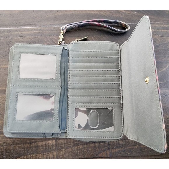 Green Plaid Pattern Wallet - Picture 6 of 6